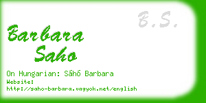 barbara saho business card